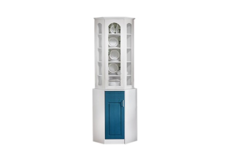 Буфет Констанция угловой белый матовый / джинс